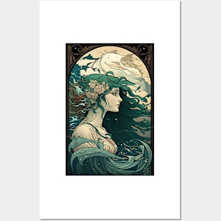 Woman of the Waves Posters and Art